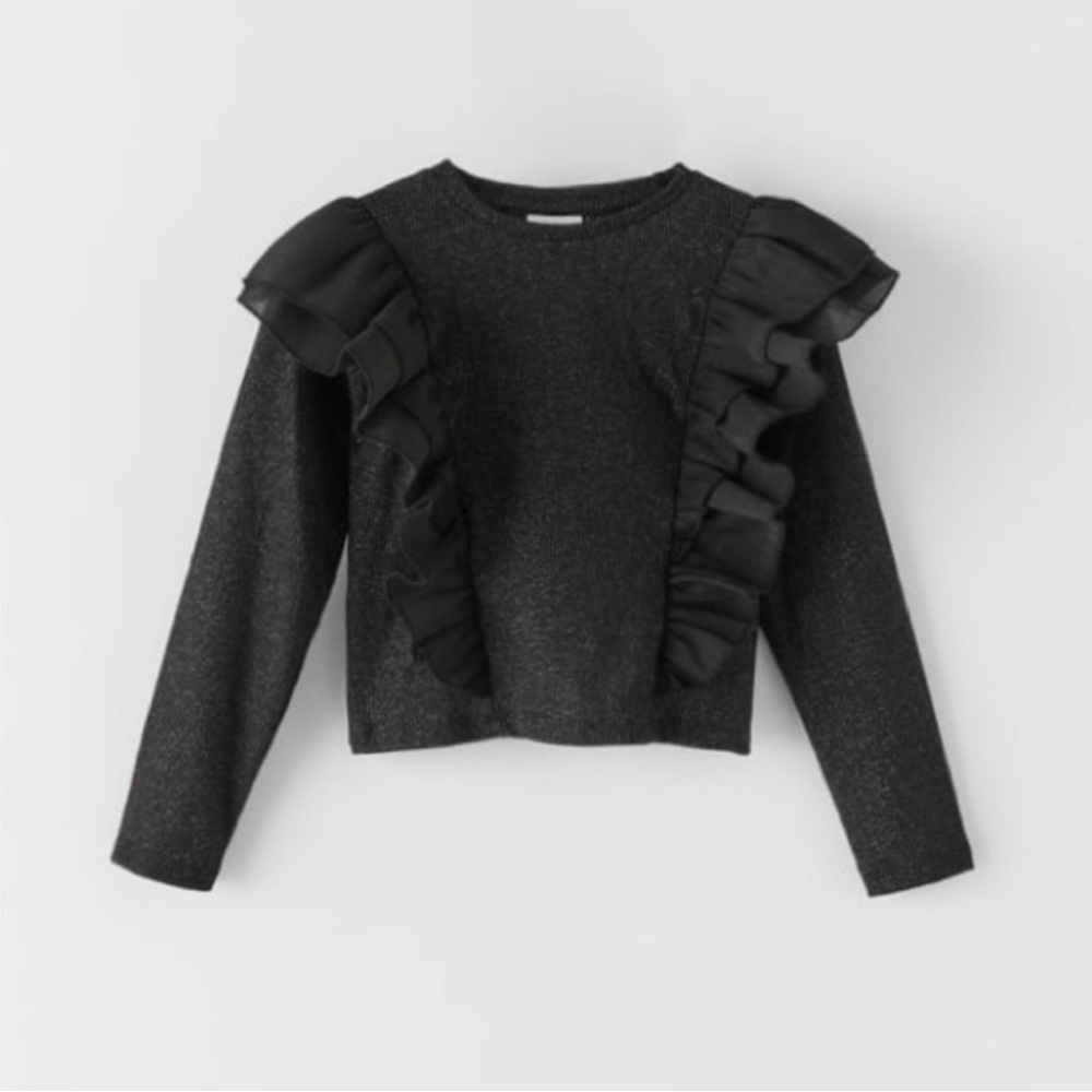 Zara Ruffle Sparkle Top - Picture 2 of 8